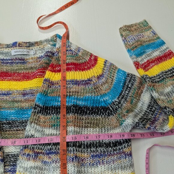 Misslook Size Medium Striped Open Cardigan - Picture 9 of 10